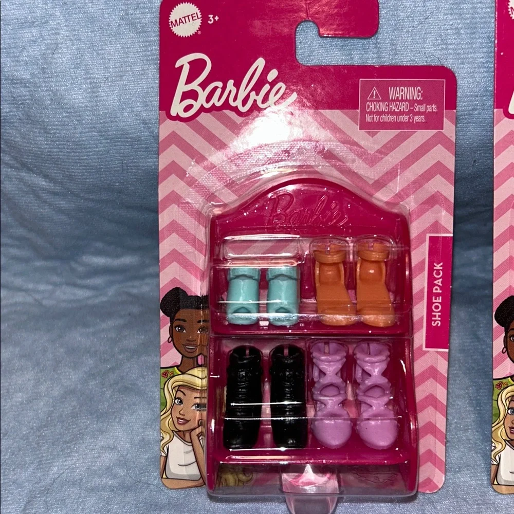 Barbie Mattel Barbie accessory packs: a Shoe Pack and a Headband Pack